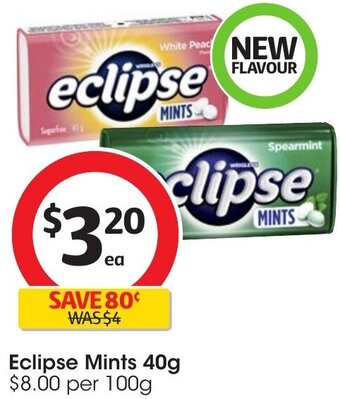 Coles Eclipse Mints 40g offer
