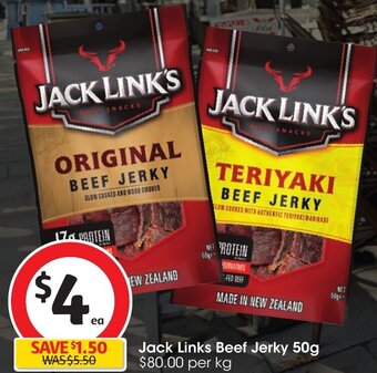 Coles Jack Links Beef Jerky 50g offer