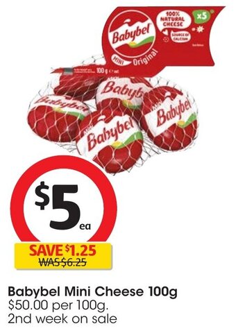 Coles Babybel Mini Cheese 100g offer
