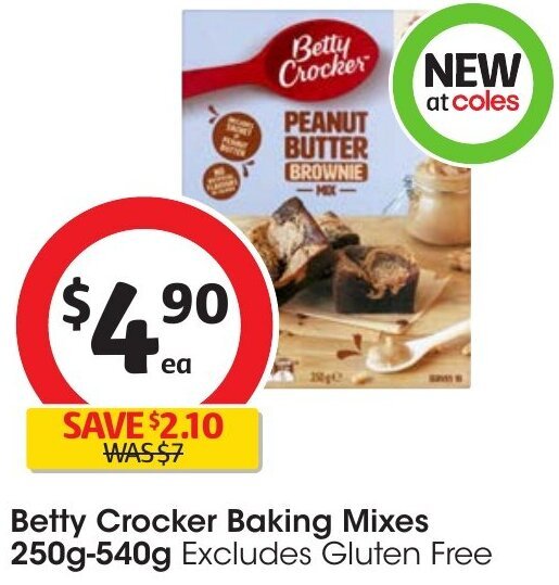 Betty Crocker Baking Mixes 250g540g offer at Coles
