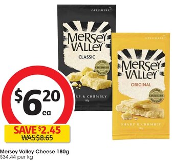Coles Mersey Valley Cheese 180g offer