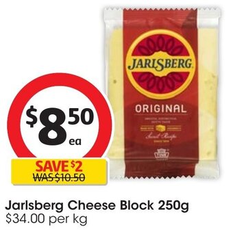 Coles Jarlsberg Cheese Block 250g offer