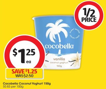 Coles Cocobella Coconut Yoghurt 150g offer