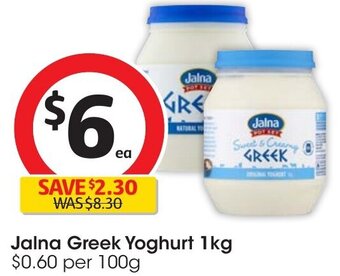 Coles Jalna Greek Yoghurt 1kg offer