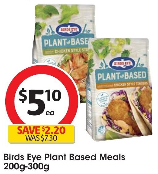 Birds Eye Plant Based Meals 200g300g offer at Coles