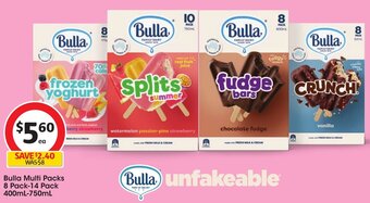Coles Bulla Multi Packs 8 Pack-14 Pack 400mL-750mL offer