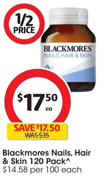 Coles Blackmores Nails, Hair & Skin 120 Pack offer