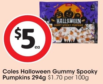 Coles Coles Halloween Gummy Spooky Pumpkins 294g offer