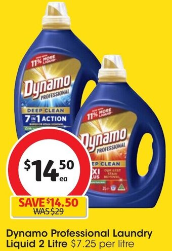 Coles Dynamo Professional Laundry Liquid 2 Litre offer