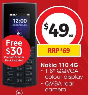 Coles Nokia 110 4G offer