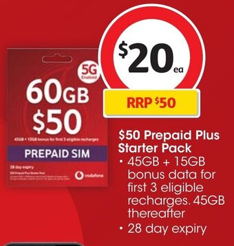 Coles Prepaid Plus Starter Pack offer