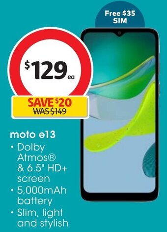 Coles moto e13 offer
