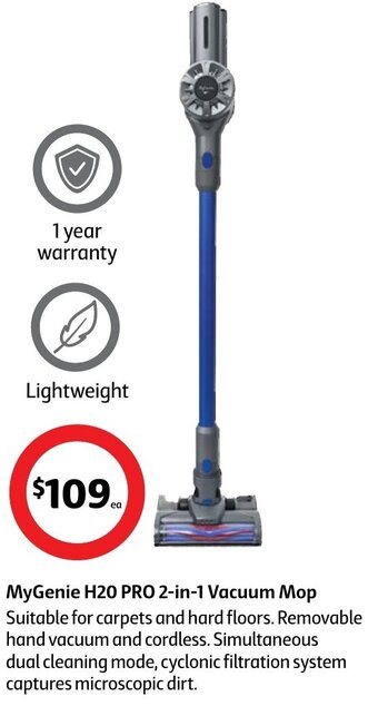 MyGenie H20 PRO 2-in-1 Vacuum Mop