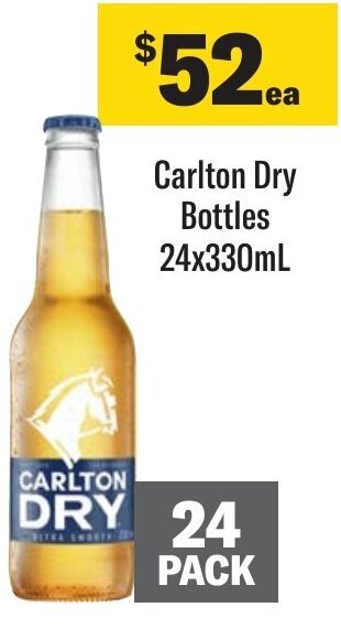 Carlton Dry Bottles 24x330mL