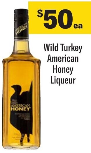 Coles Wild Turkey American Honey Liqueur offer