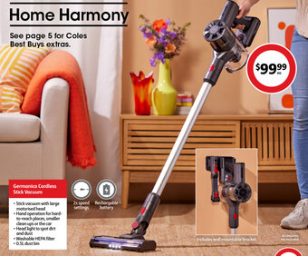 Coles Germanica Cordless Stick Vacuum offer