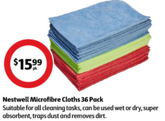 Coles Nestwell Microfibre Cloths 36 Pack offer