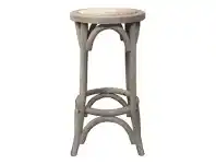 LivingStyles Boen Oak Timber Round Counter Stool, Grey offer