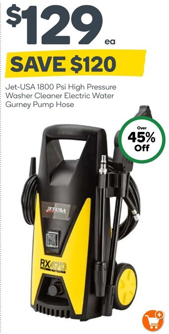 Woolworths Jet-USA 1800 Psi High Pressure Washer Cleaner Electric Water Gurney Pump Hose offer