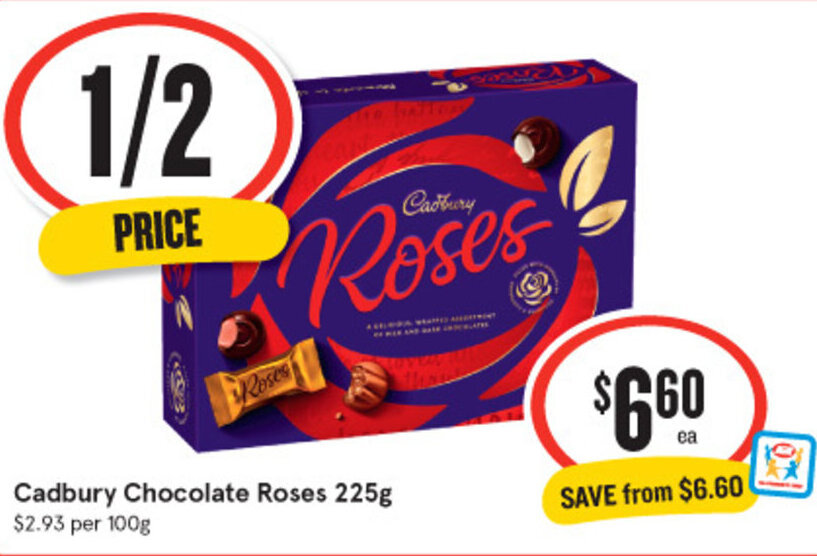 Cadbury Chocolate Roses 225g offer at IGA