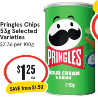 IGA Pringles Chips 53g Selected Varieties offer