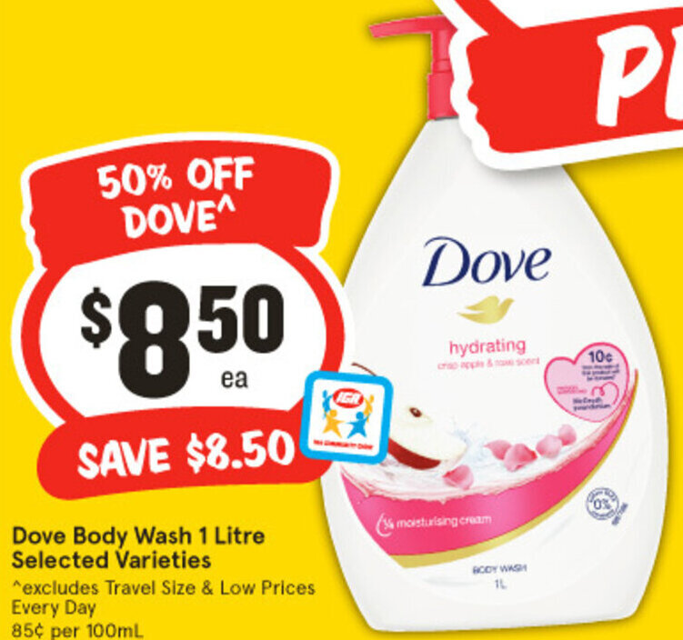 Dove Body Wash 1 Litre Selected Varieties offer at IGA