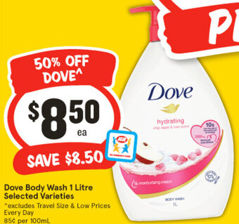 IGA Dove Body Wash 1 Litre Selected Varieties offer