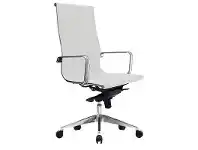 LivingStyles Web PU Leather Executive Office Chair, High Back, White offer