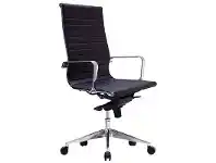 Web PU Leather Executive Office Chair, High Back, Black