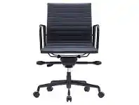 LivingStyles Volt PU Leather Boardroom Chair, Black offer