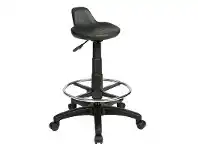 LivingStyles State Industrial Drafting Stool, Saddle Seat, 56.5-82.5cm offer