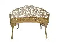 LivingStyles Duchess Cast Iron Garden Bench, Antique White offer