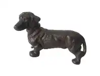 LivingStyles Cast Iron Dachshund Dog Statue offer