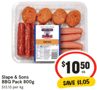 IGA Slape & Sons BBQ Pack 800g offer
