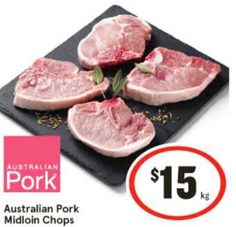 IGA Australian Pork Midloin Chops offer