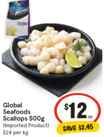 IGA Global Seafoods Scallops 500g offer