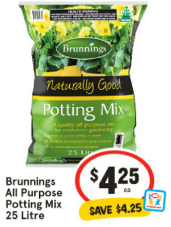 IGA Brunnings All Purpose Potting Mix 25 Litre offer