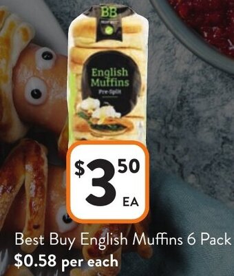 Foodworks Best Buy English Muffins 6 Pack offer