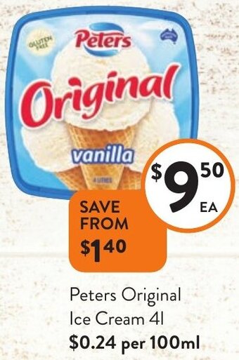 Foodworks Peters Original Ice Cream 41 offer