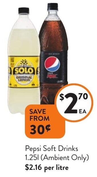 Foodworks Pepsi Soft Drinks 1.251 offer