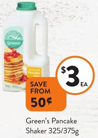 Foodworks Green's Pancake Shaker 325/375g offer