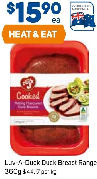 Foodland Luv-A-Duck Duck Breast Range 360g offer