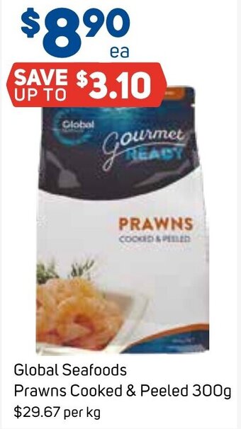 Foodland Global Seafoods Prawn Cooked & Peeled 300g offer