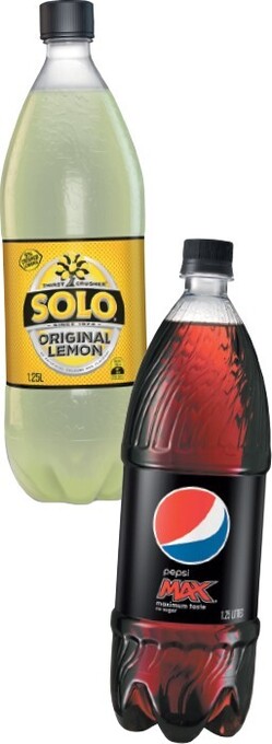 IGA Pepsi or solo 1.25 litre selected varieties offer