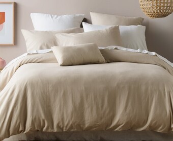 Spotlight Koo loft cotton linen quilt cover sets offer