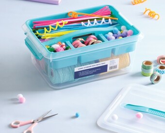 Spotlight Craft storage box with tray offer