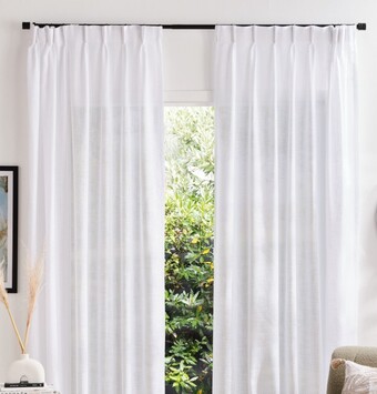 Spotlight Flaxen sheer pinch pleat curtains offer