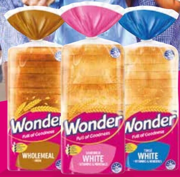 Wonder White Bread Range 680700g offer at Foodland