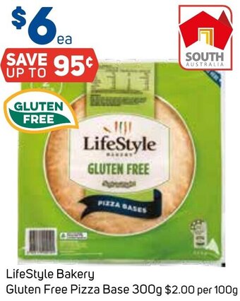 Foodland LifeStyle Bakery Gluten Free Pizza Base 300g offer
