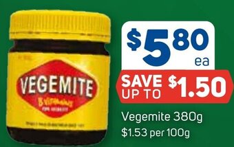 Foodland Vegemite 380g offer
